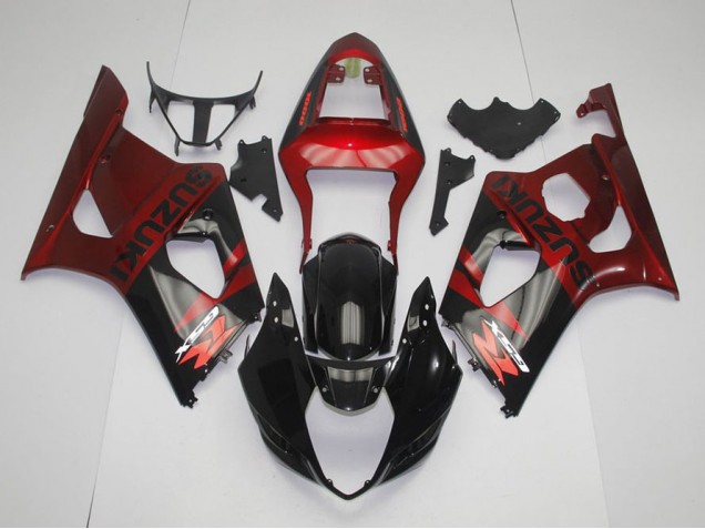Schwarz Rot GSXR 1000 K3 2003-2004 Verkleidungen Schwarz Rot GSXR 1000 K3 2003-2004 Verkleidungen