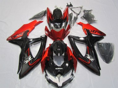 Schwarz Rot GSXR 1000 K7 2007-2008 Verkleidung