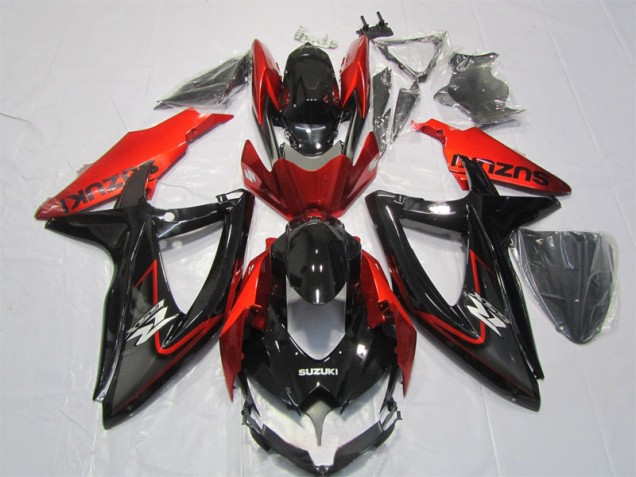 Schwarz Rot GSXR 1000 K7 2007-2008 Verkleidung