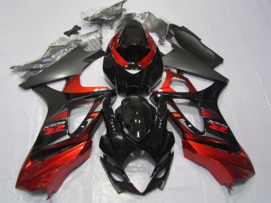 Schwarz Rot GSXR 1000 K7 2007-2008 Verkleidungen