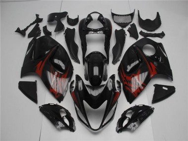 Schwarz Rot GSXR 1300 Hayabusa 2008-2019 Verkleidungen Komplett Sets