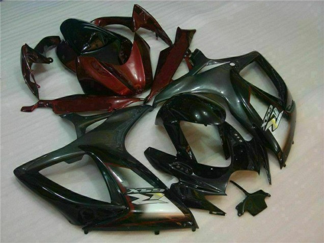 Schwarz Rot GSXR 600 / 750 K6 2006-2007 Verkleidung