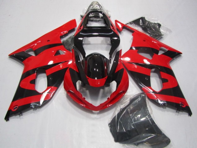 Schwarz Rot GSXR 750 K1 K2 K3 2001-2003 Verkleidung