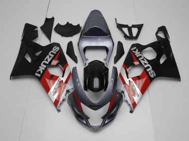 Schwarz Rot GSXR 750 K4 2004-2005 Verkleidungen