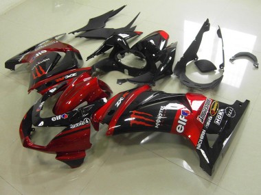Schwarz Rot Monster ZX 250R 2008-2012 Verkleidung