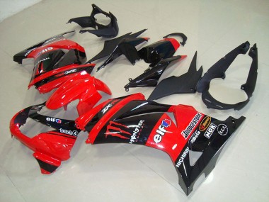 Schwarz Rot Monster ZX 250R 2008-2012 Verkleidungen