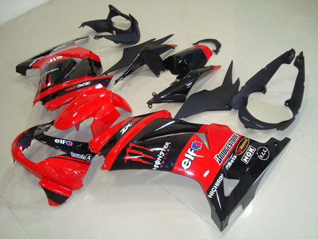 Schwarz Rot Monster ZX 250R 2008-2012 Verkleidungen