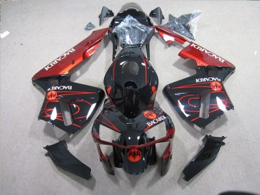 Schwarz Rot Racardi ZX10R 2003-2005 Verkleidungen