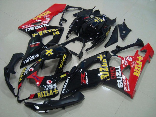 Schwarz Rot Rizla GSXR 1000 K5 2005-2006 Verkleidungen