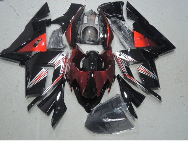 Schwarz Rot ZX10R 2003-2005 Verkleidungen