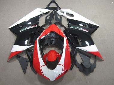 Schwarz Rote Weiß Ducati 848 2007-2014 Verkleidungen