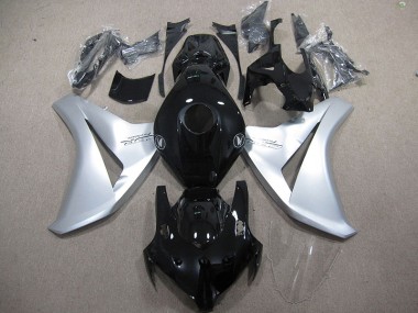 Schwarz Silber Feuerklinge CBR 1000 RR 2008-2011 Verkleidungen