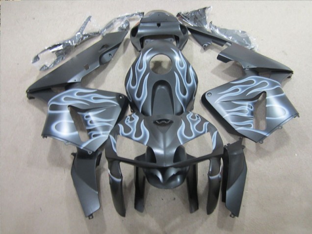 Schwarz Silber Flamme CBR 600 RR 2005-2006 Verkleidungen Schwarz Silber Flamme CBR 600 RR 2005-2006 Verkleidungen