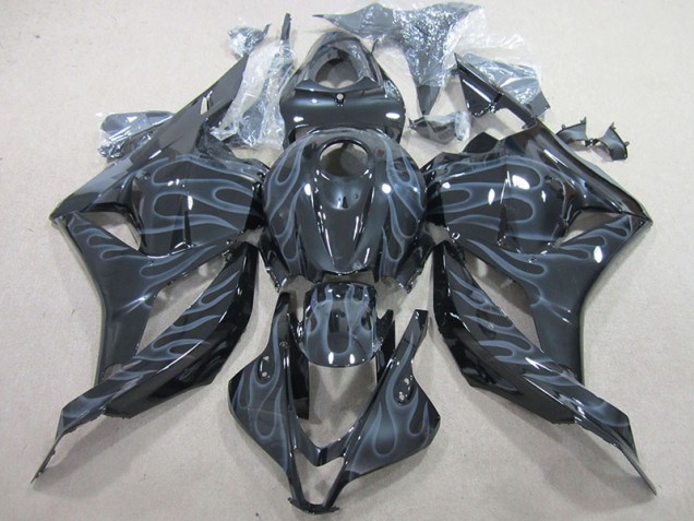 Schwarz Silber Flamme CBR 600 RR 2009-2012 Verkleidungen Schwarz Silber Flamme CBR 600 RR 2009-2012 Verkleidungen