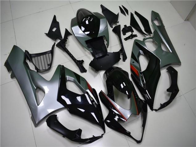 Schwarz Silber GSXR 1000 K5 2005-2006 Verkleidungen Schwarz Silber GSXR 1000 K5 2005-2006 Verkleidungen