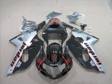 Schwarz Silber GSXR 600 K1 K2 K3 2001-2003 Verkleidungen