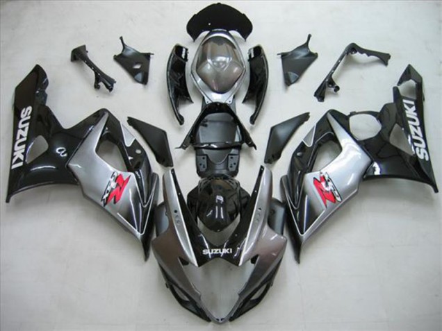 Schwarz Silber Grau GSXR 1000 K5 2005-2006 Verkleidungen