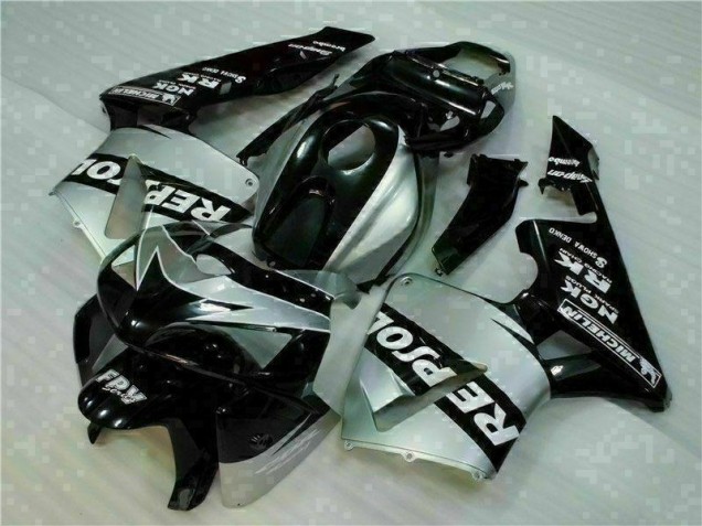 Schwarz Silber Repsol CBR 600 RR 2005-2006 Verkleidungen Schwarz Silber Repsol CBR 600 RR 2005-2006 Verkleidungen