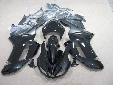 Schwarz Silber ZX6R 2007-2008 Verkleidungen