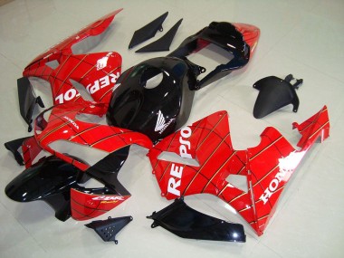 Schwarz Spider Man Repsol CBR 600 RR 2003-2004 Verkleidungen