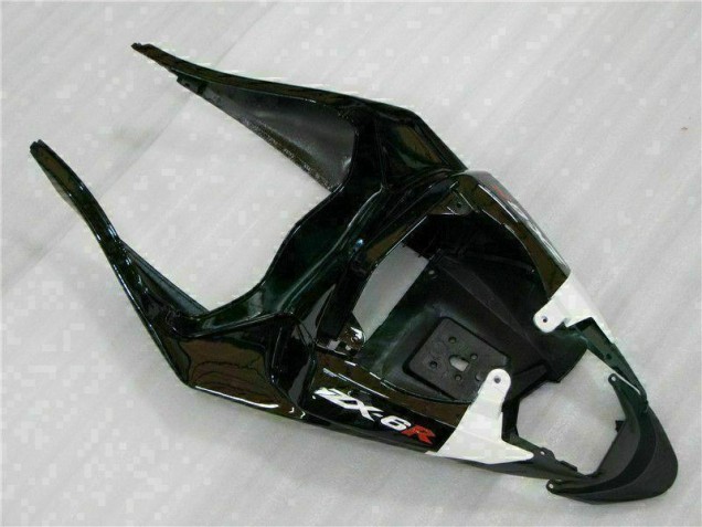 Schwarz Weiß 3M Touch4 ZX6R 2009-2012 Verkleidungen