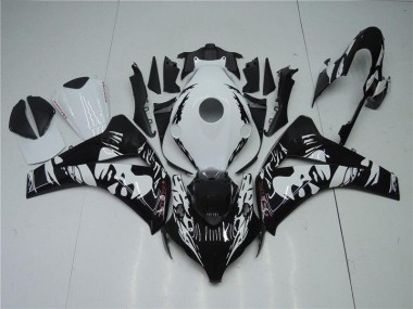 Schwarz Weiß CBR 1000 RR 2008-2011 Verkleidungen