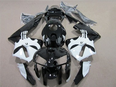 Schwarz Weiß CBR 600 RR 2005-2006 Verkleidung