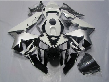 Schwarz Weiß CBR 600 RR 2005-2006 Verkleidungen