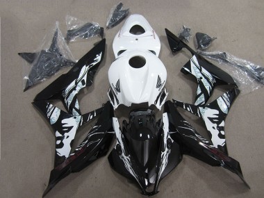 Schwarz Weiß CBR 600 RR 2007-2008 Verkleidungen