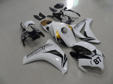 Schwarz Weiß Gold CBR 1000 RR 2008-2011 Verkleidungen