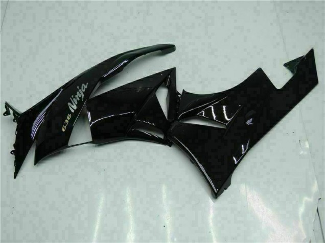 Schwarz Weiß Ninja 636 ZX6R 2009-2012 Verkleidungen Schwarz Weiß Ninja 636 ZX6R 2009-2012 Verkleidungen