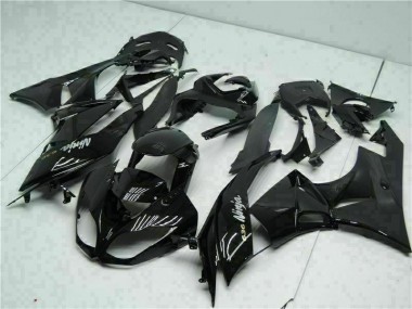 Schwarz Weiß Ninja 636 ZX6R 2009-2012 Verkleidungen