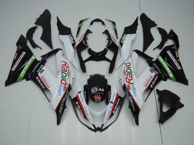 Schwarz Weiß Rapid Hager ZX6R 2013-2018 Verkleidungen