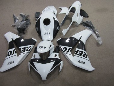 Schwarz Weiß Repsol CBR 1000 RR 2008-2011 Verkleidungen