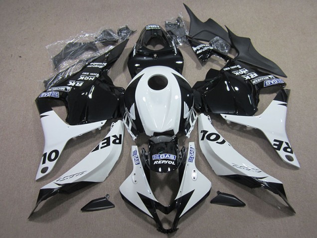 Schwarz Weiß Repsol CBR 600 RR 2009-2012 Verkleidungen Schwarz Weiß Repsol CBR 600 RR 2009-2012 Verkleidungen