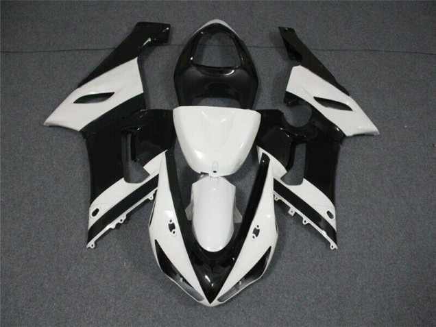 Schwarz Weiß ZX6R 2005-2006 Verkleidung Schwarz Weiß ZX6R 2005-2006 Verkleidung