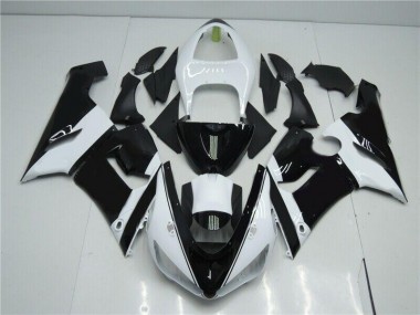 Schwarz Weiß ZX6R 2005-2006 Verkleidungen