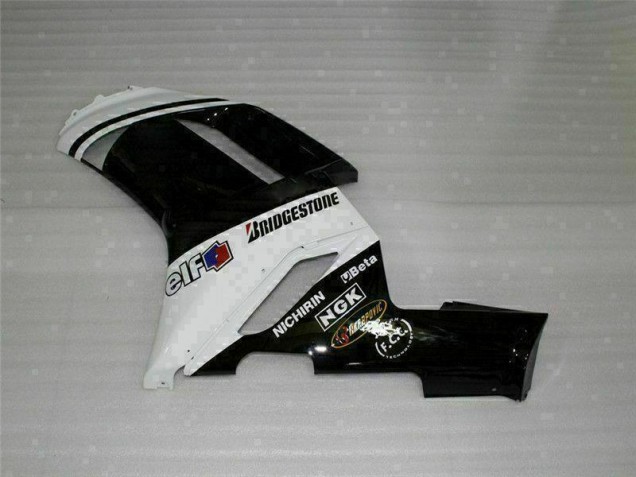 Schwarz Weiß ZX6R 2007-2008 Verkleidung
