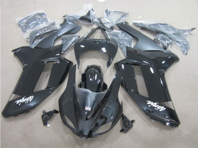 Schwarz Weiß ZX6R 2007-2008 Verkleidungen