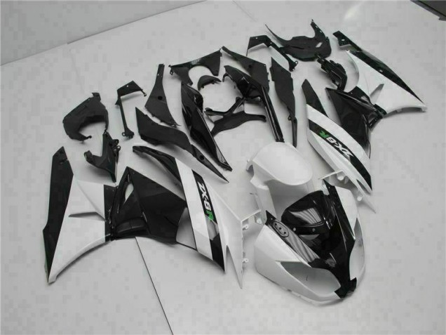 Schwarz Weiß ZX6R 2009-2012 Verkleidungen