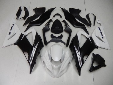 Schwarz Weiß ZX6R 2013-2018 Verkleidungen