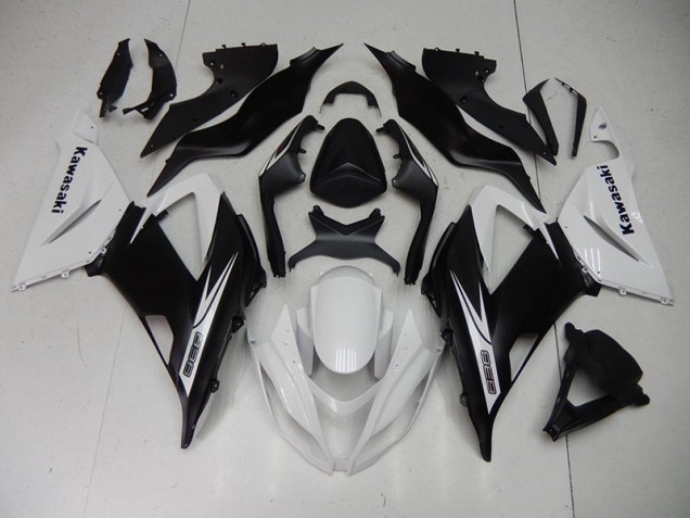 Schwarz Weiß ZX6R 2013-2018 Verkleidungen
