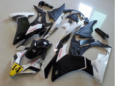 Schwarz Weißer Denso Rizoma 14 CBR 500 RR 2013-2015 Verkleidungen