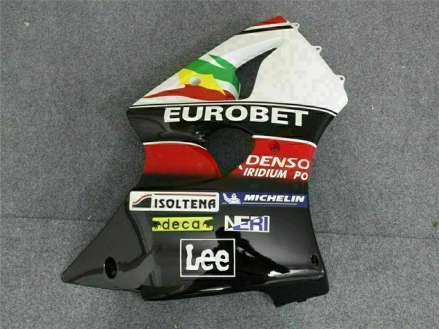 Schwarz Weißer Eurobet ZX6R 2000-2002 Verkleidungen