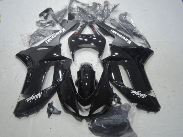 Schwarz Weißer Ninja ZX6R 2007-2008 Verkleidungen Schwarz Weißer Ninja ZX6R 2007-2008 Verkleidungen