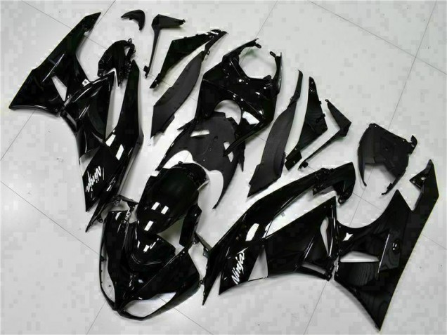 Schwarz Weißer Ninja ZX6R 2009-2012 Verkleidungen Schwarz Weißer Ninja ZX6R 2009-2012 Verkleidungen