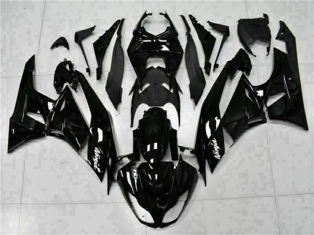 Schwarz Weißer Ninja ZX6R 2009-2012 Verkleidungen Schwarz Weißer Ninja ZX6R 2009-2012 Verkleidungen