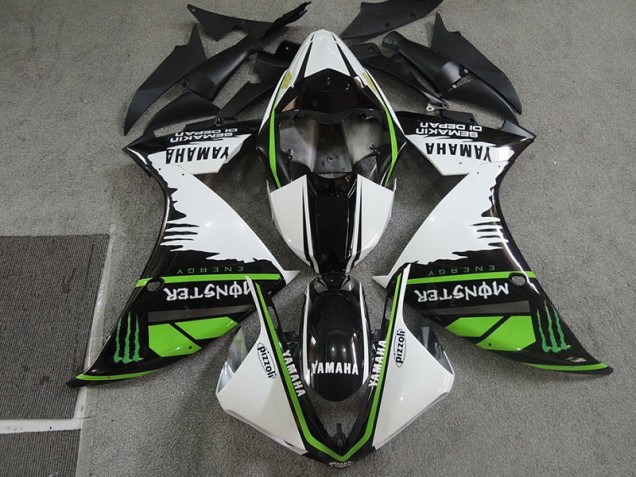 Schwarz Weißes Monster Pizzoli CBR 600 RR 2007-2008 Verkleidungen Schwarz Weißes Monster Pizzoli CBR 600 RR 2007-2008 Verkleidungen