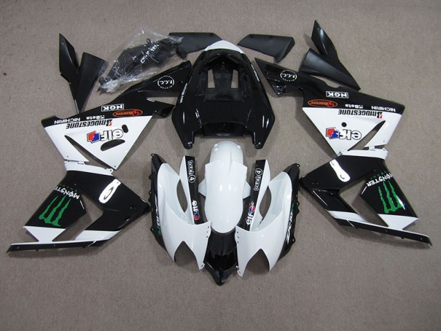 Schwarz Weißes Monster ZX10R 2003-2005 Verkleidungen Schwarz Weißes Monster ZX10R 2003-2005 Verkleidungen