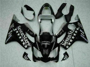 Schwarz Weißes SevenStarss CBR 600 F4i 2001-2003 Verkleidungen